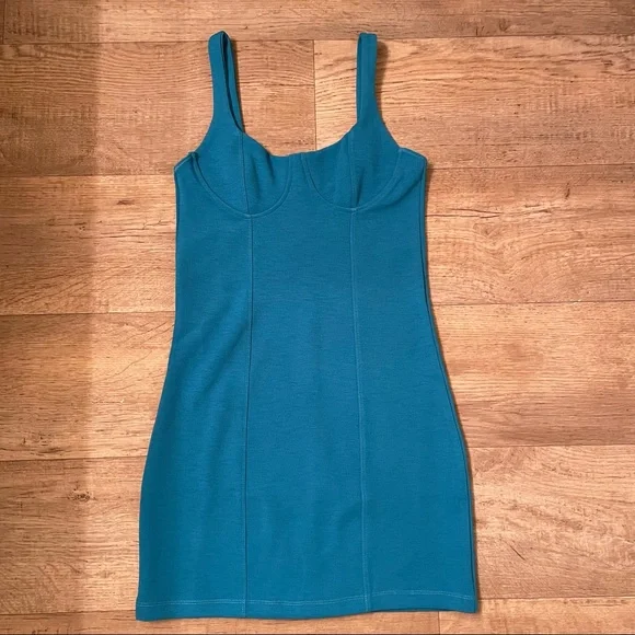 NWT Zara blue mini dress with cupped chest - Picture 11 of 13